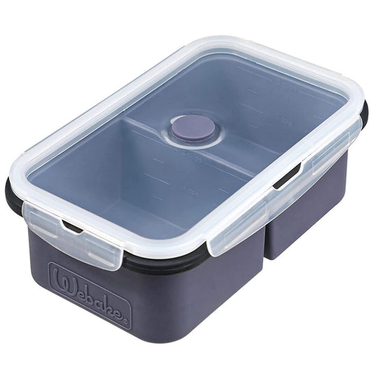 Webake 2 Cup Silicone Ice Cube Freezer Tray Food Container for Soup