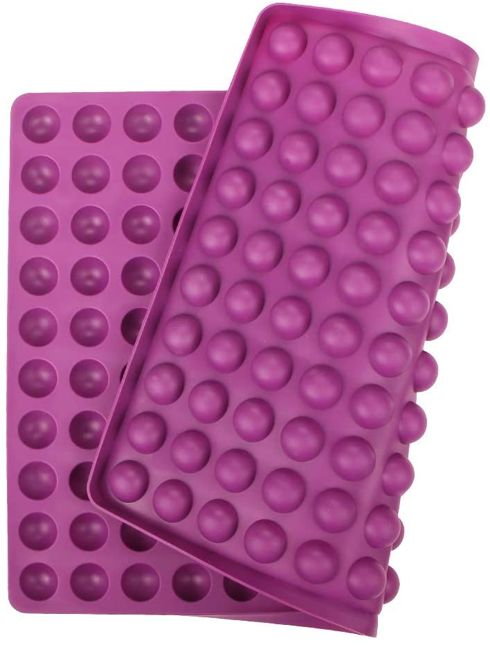 Webake purple 40-cavity 0.8 inch semi gummy candy chocolate sphere mold