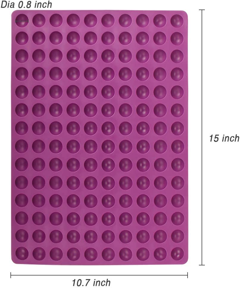 Webake purple 40-cavity 0.8 inch semi gummy candy chocolate sphere mold