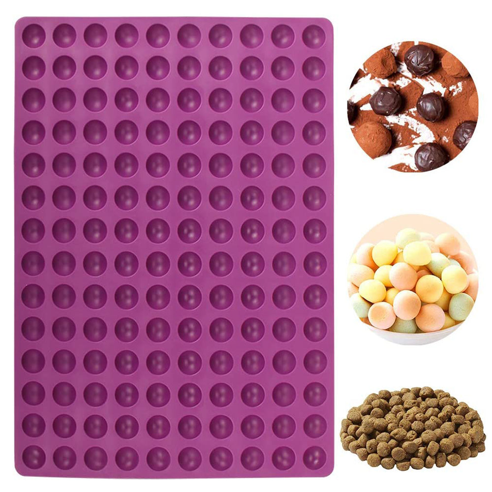 Webake purple 40-cavity 0.8 inch semi gummy candy chocolate sphere mold