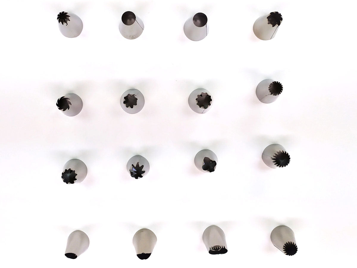 Webake 16pcs Stainless Steel Piping Nozzles