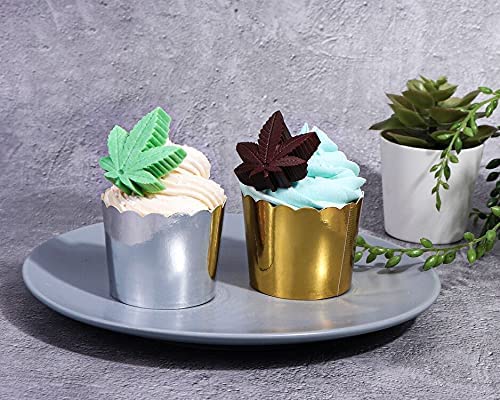 Webake Marijuana Maple Leaf Silicone Candy Molds (2 pack)