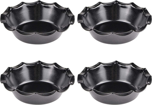 Webake Nonstick 5 Inch Ruffled Edge Round Pie Tins Plates (Set of 4)