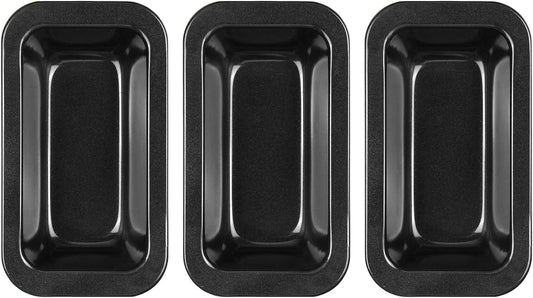 Webake 6 x 3 inch Rectangular Mini Loaf Pan (3 pcs)