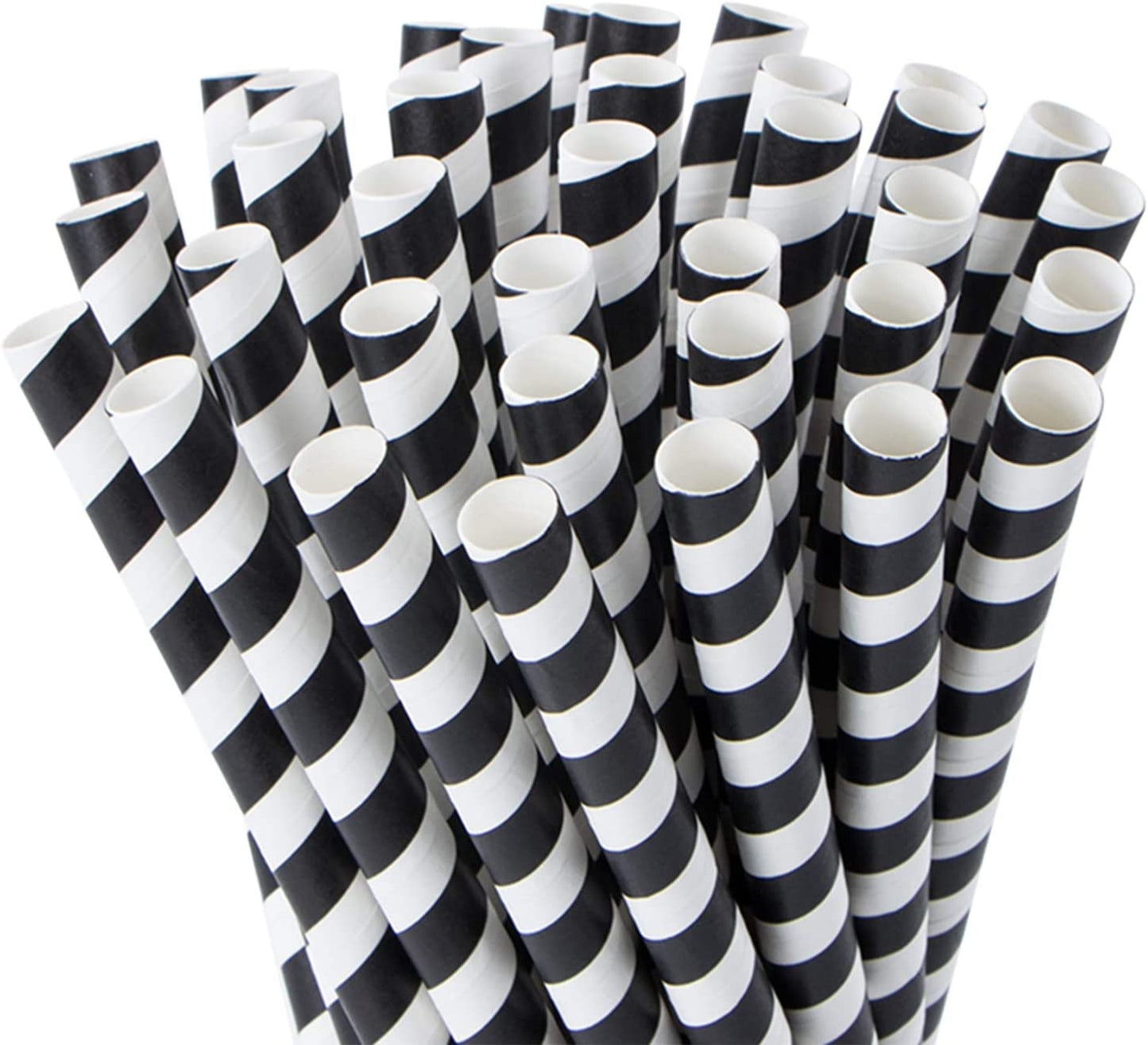 Webake 7.75x0.4 Inch Smoothie Biodegradable Drinking with Straw (100 Pack)
