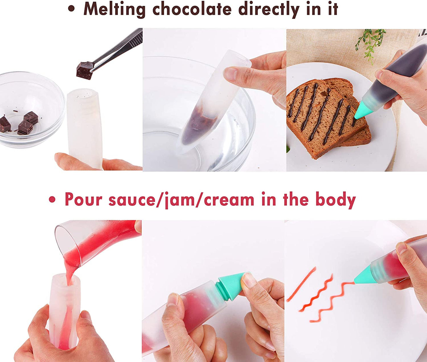 Webake Silicone 2 Pack Cake Baking Decorating Pens