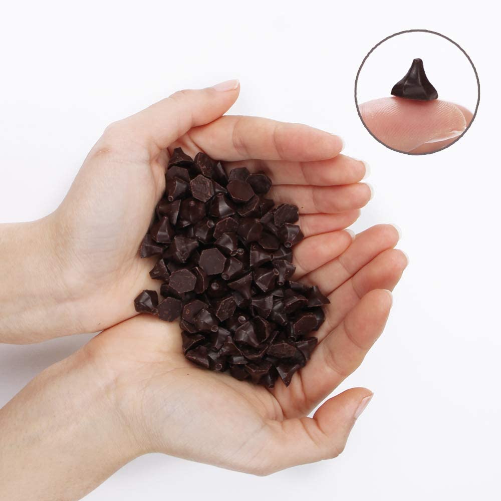 Webake LFGB 2 pack 202 cavity slicone mini candy chocolate chip mold Small dot cake decoration (1 scraper included)