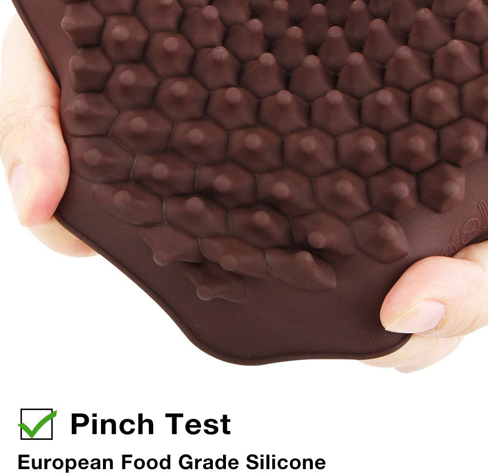 Webake LFGB 2 pack 202 cavity slicone mini candy chocolate chip mold Small dot cake decoration (1 scraper included)