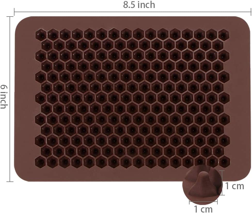Webake LFGB 2 pack 202 cavity slicone mini candy chocolate chip mold Small dot cake decoration (1 scraper included)