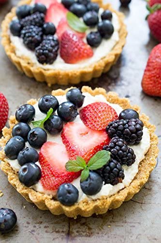 Webake 4 Inch non-stick removable bottom mini tart pan pie mold,Set of 6