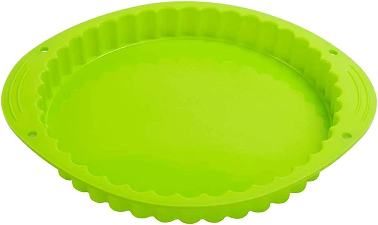 Webake Tart Pan Silicone Pie/Flan Pan 9.5 Inch Quiche Baking Dish Non-Stick Pizza Pie Mold