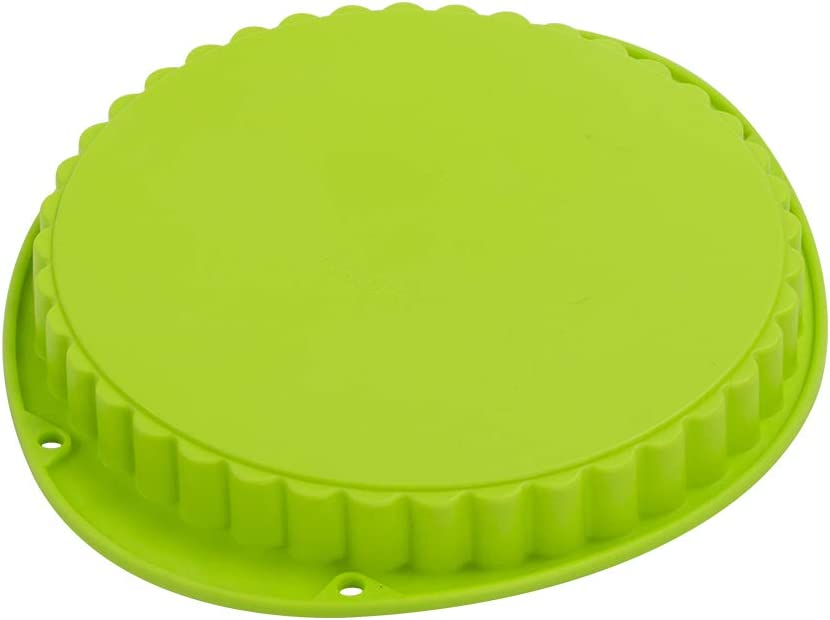 Webake Tart Pan Silicone Pie/Flan Pan 9.5 Inch Quiche Baking Dish Non-Stick Pizza Pie Mold