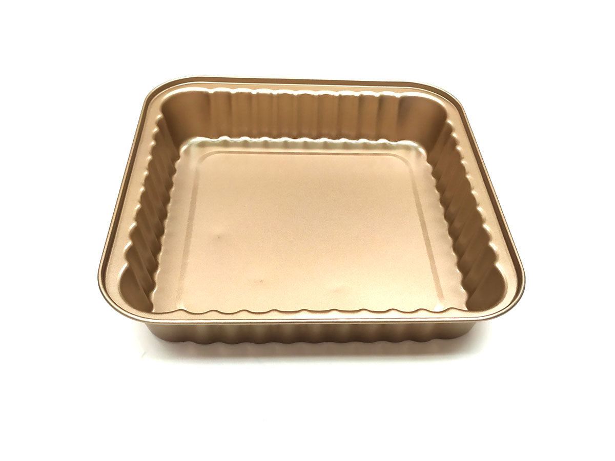 Webake 10.5x10.5 Inches Steel Reusable Rectangle Cake Pan