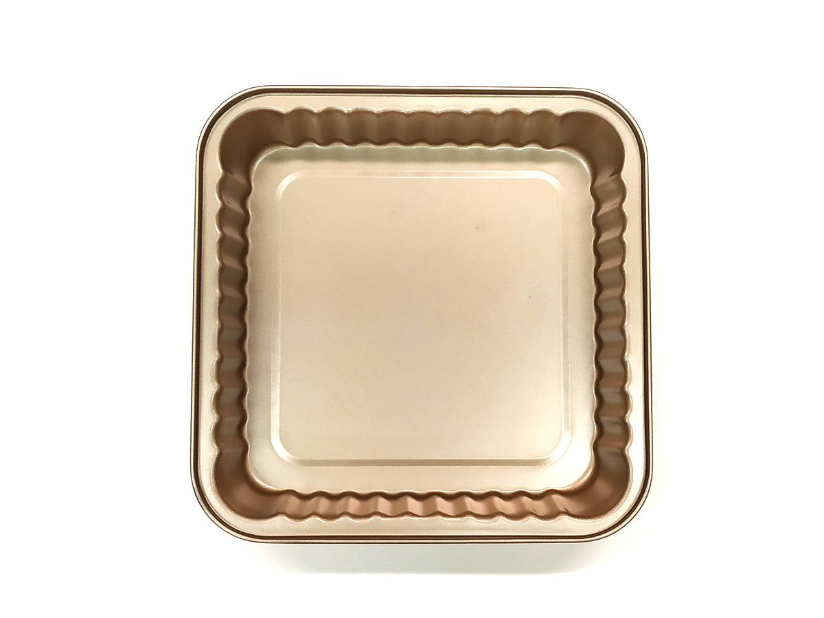Webake 10.5x10.5 Inches Steel Reusable Rectangle Cake Pan