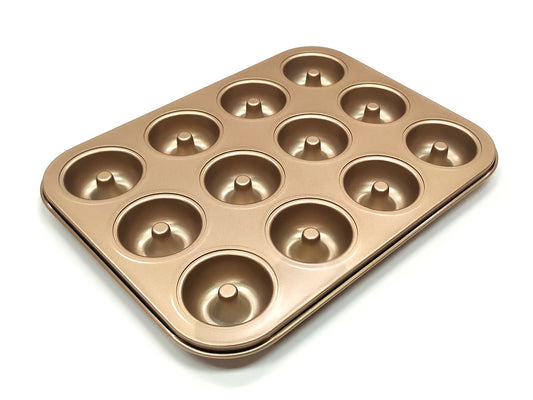Webake 12 Cavity Carbon Steel 10" Donut Pan