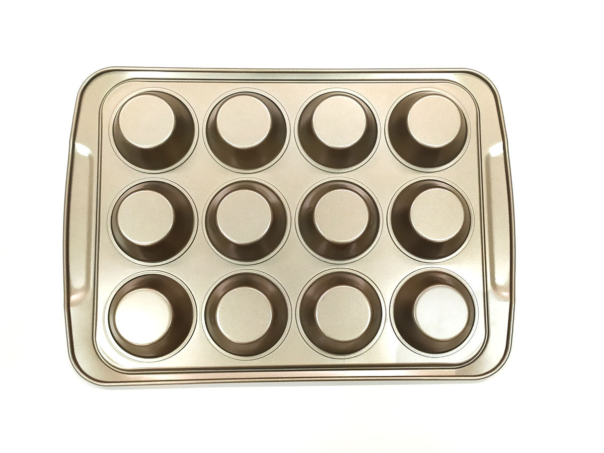 Webake 12 Cavity Non-Stick Steel Large Muffin Pan