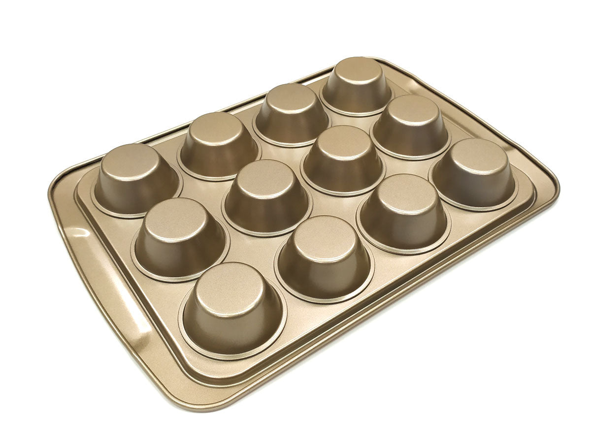 Webake 12 Cavity Non-Stick Steel Large Muffin Pan