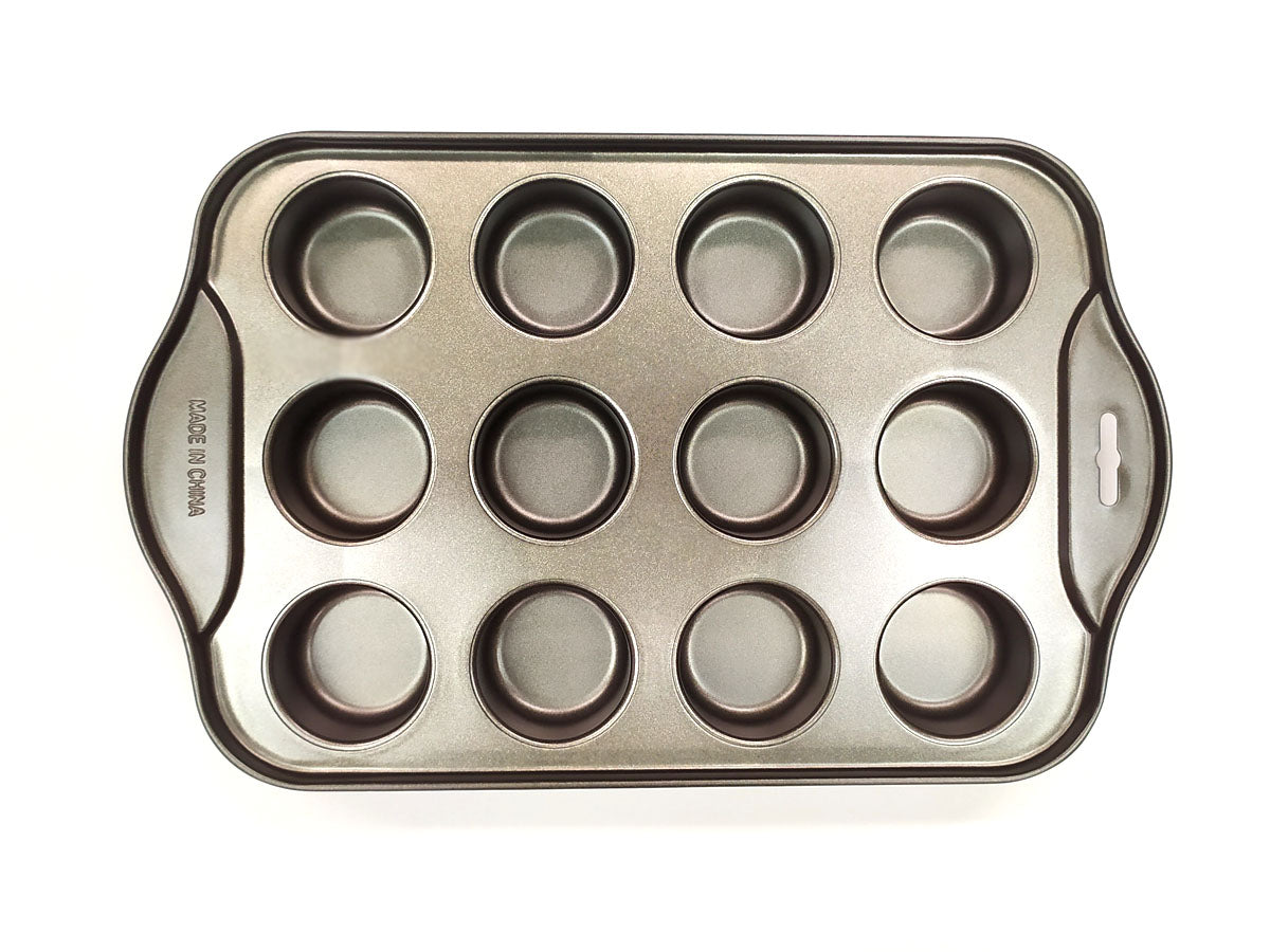 Webake 12 Cavity Steel Premium Non Stick Muffin Mold