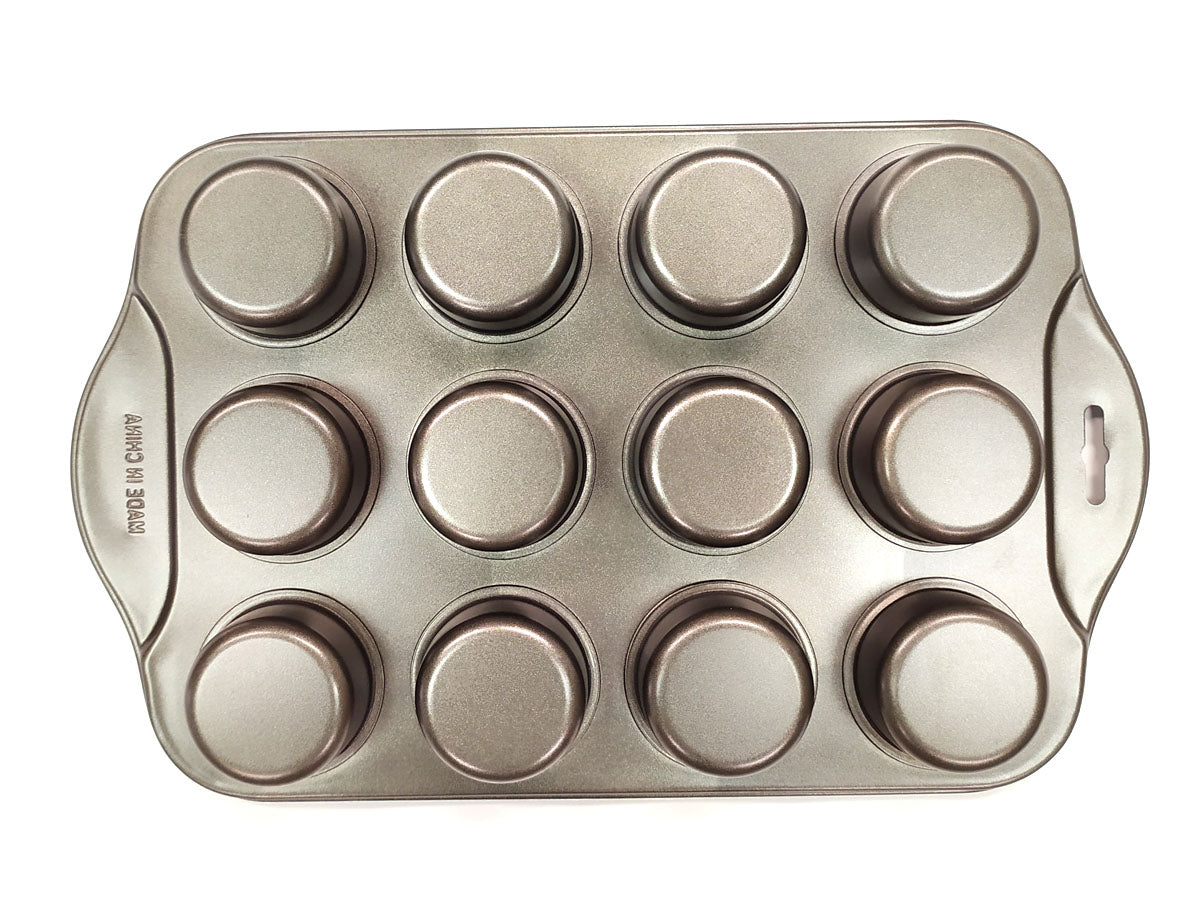 Webake 12 Cavity Steel Premium Non Stick Muffin Mold