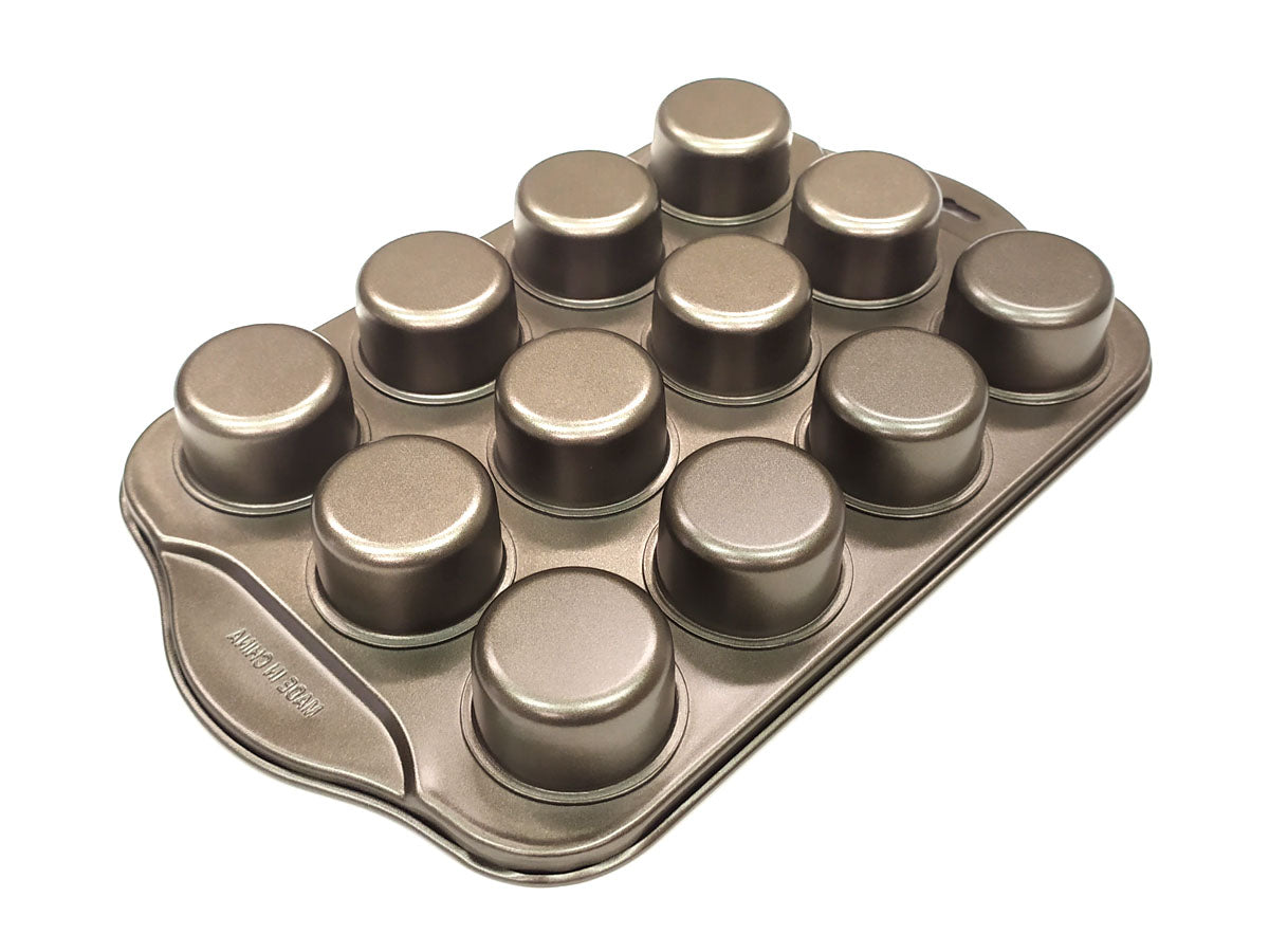 Webake 12 Cavity Steel Premium Non Stick Muffin Mold