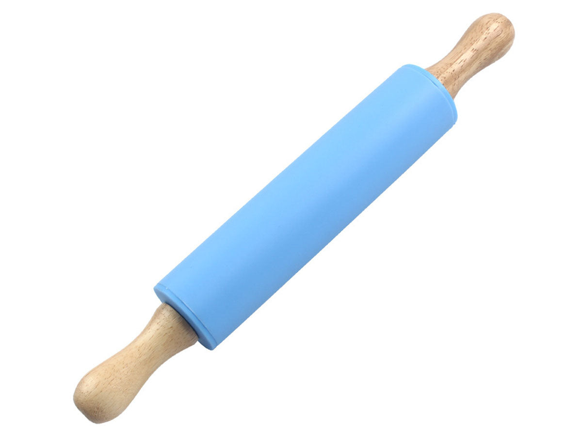 Webake 12 Inch Wooden Handle Non Stick Surface Silicone Baking Rolling