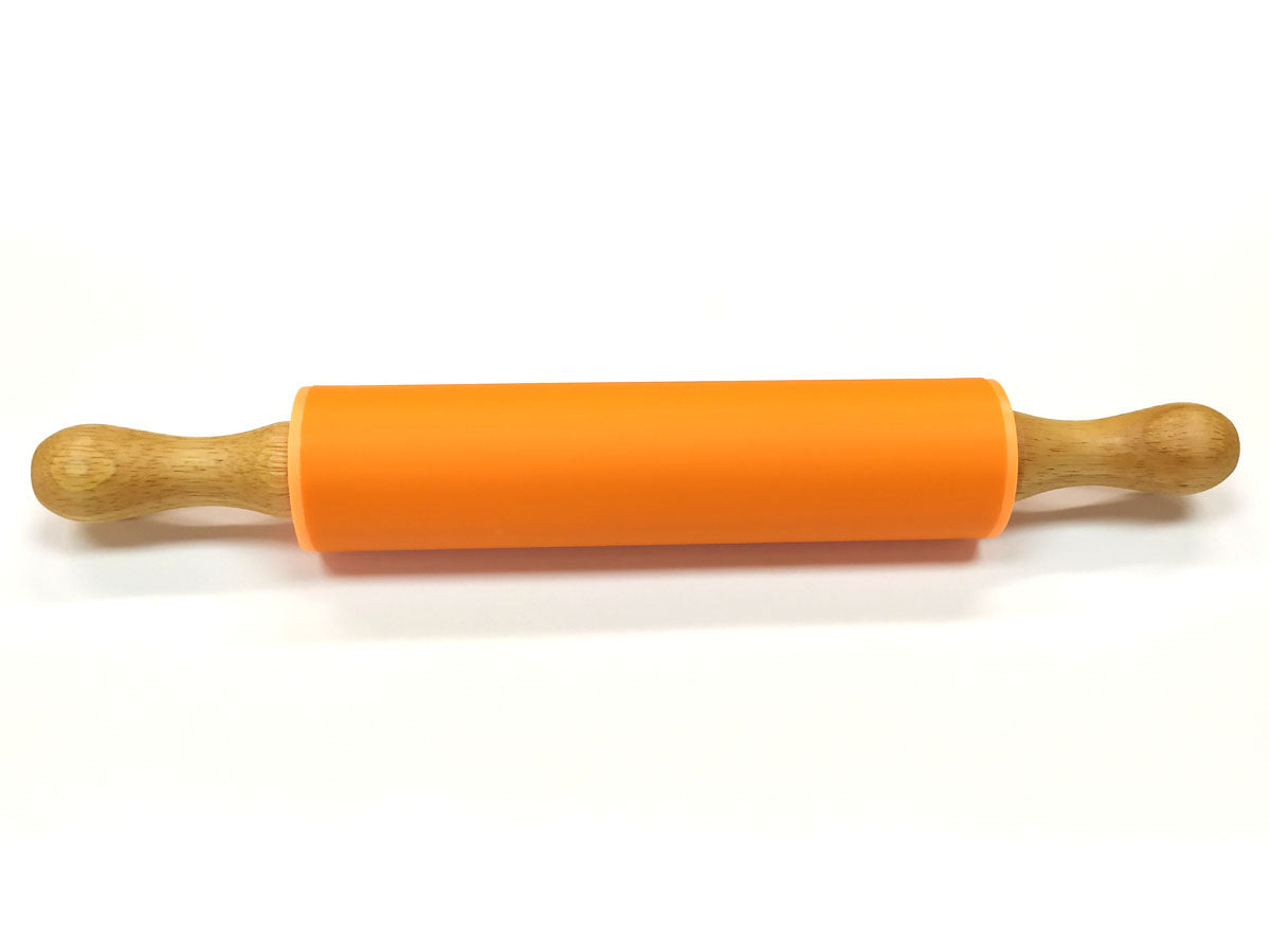 Webake 12 Inch Wooden Handle Non Stick Surface Silicone Baking Rolling