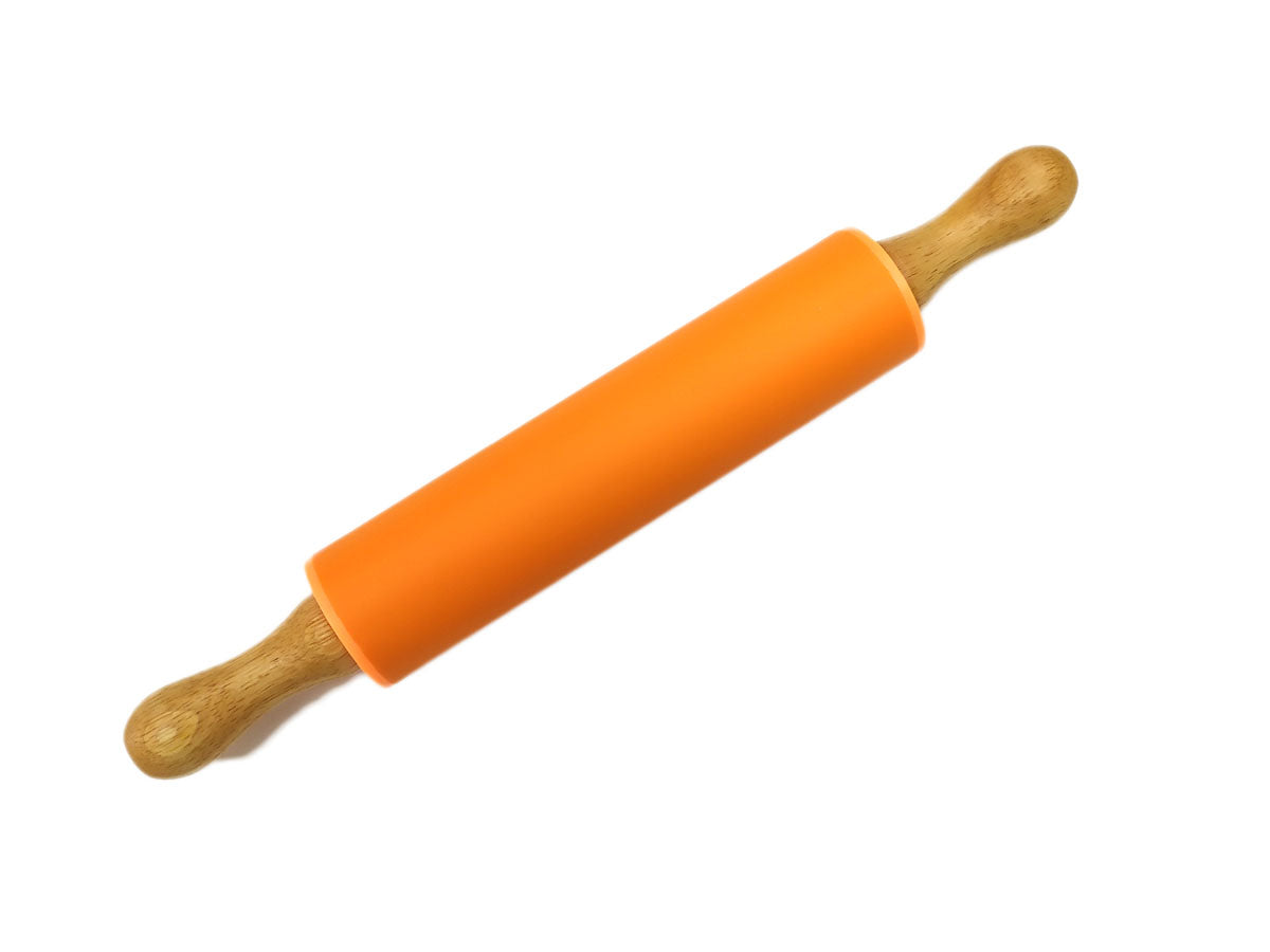 Webake 12 Inch Wooden Handle Non Stick Surface Silicone Baking Rolling