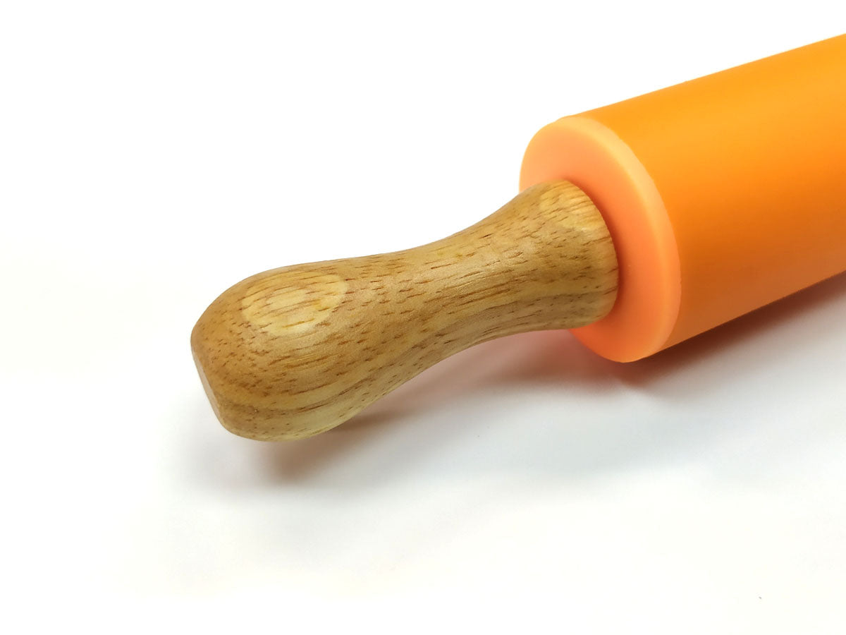 Webake 12 Inch Wooden Handle Non Stick Surface Silicone Baking Rolling