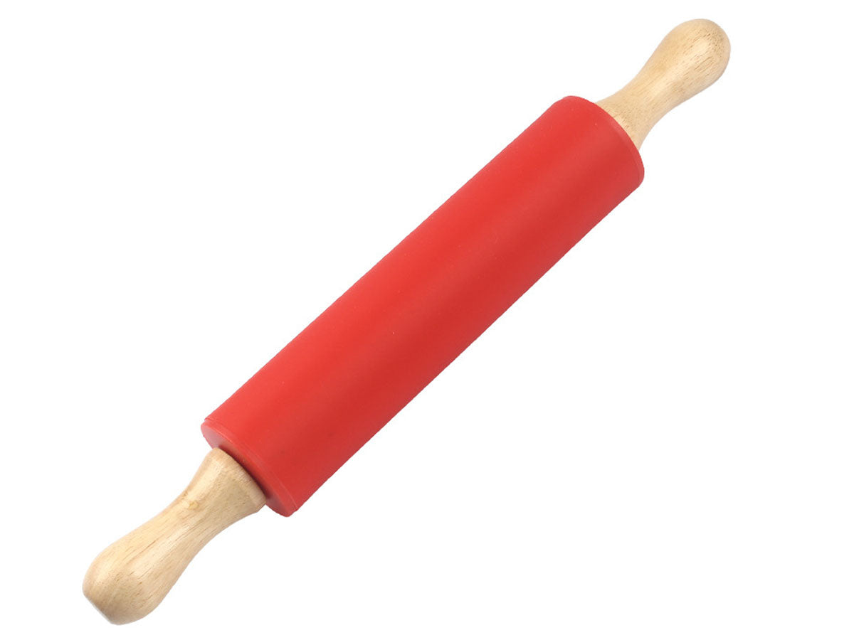 Webake 12 Inch Wooden Handle Non Stick Surface Silicone Baking Rolling