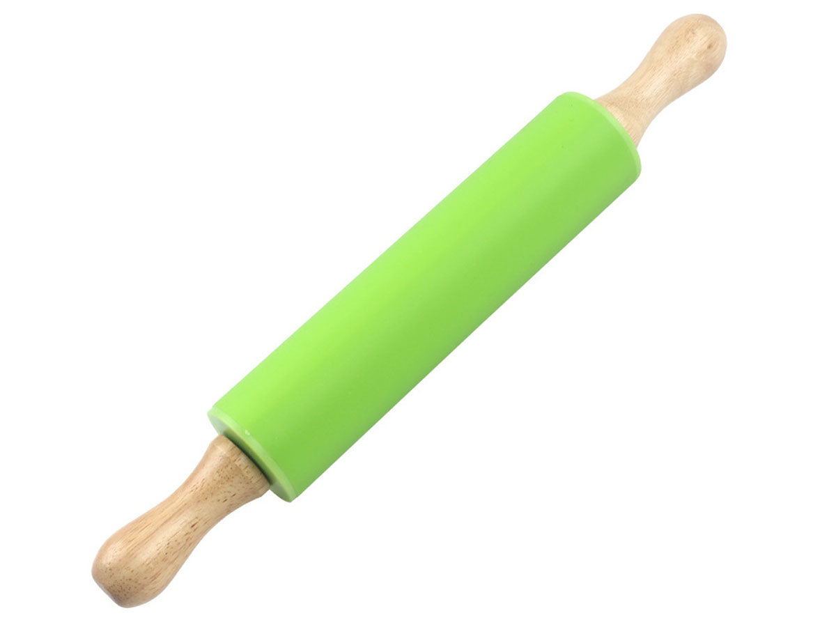 Webake 12 Inch Wooden Handle Non Stick Surface Silicone Baking Rolling