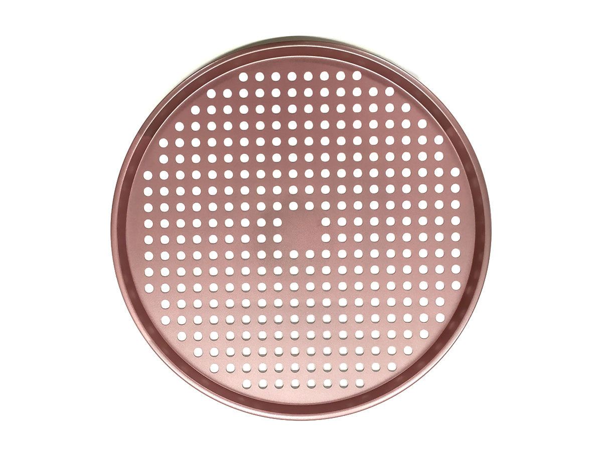 Webake 14.5 Inch Catbon Steel Non-Stick Slotted Pizza Pan