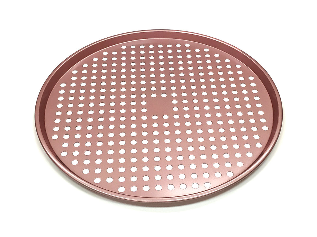Webake 14.5 Inch Catbon Steel Non-Stick Slotted Pizza Pan