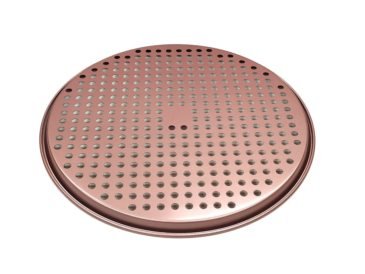 Webake 14.5 Inch Catbon Steel Non-Stick Slotted Pizza Pan