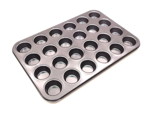 Webake 24 Cavity Non-Stick Steel Mini Muffin Tray