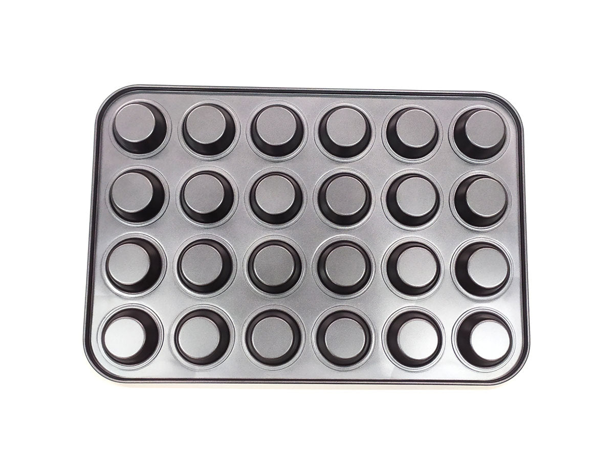 Webake 24 Cavity Non-Stick Steel Mini Muffin Tray