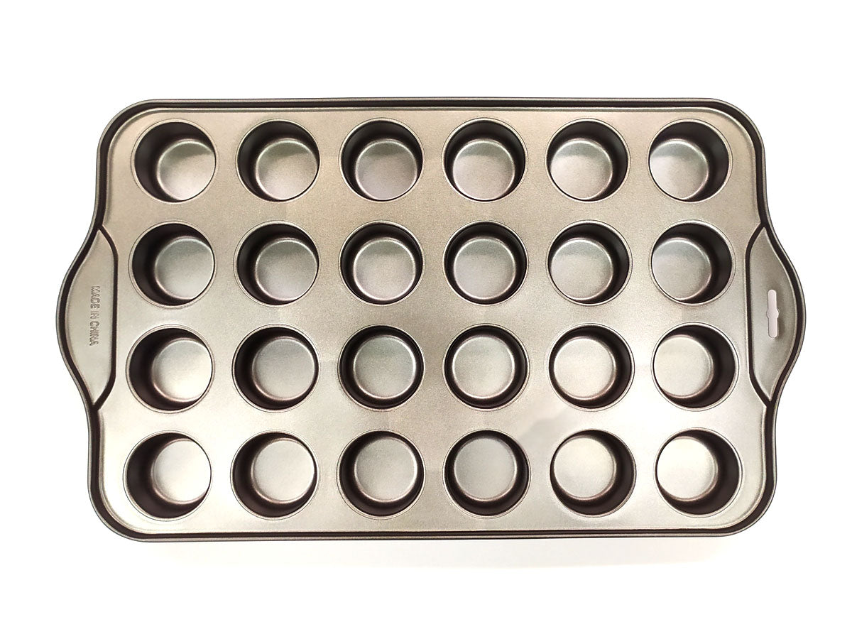 Webake 24 Cups Steel Premium Non Stick Small Muffin Tin
