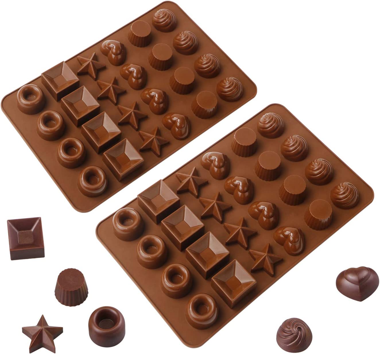 Webake Chocolate Molds Silicone Candy Molds for Gummy, Keto Fat Bombs