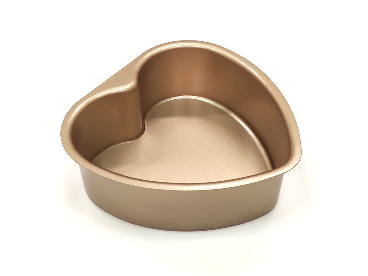 Webake 6 Inch Heart Carbon Steel Removable Bottom Mini Tart Pans