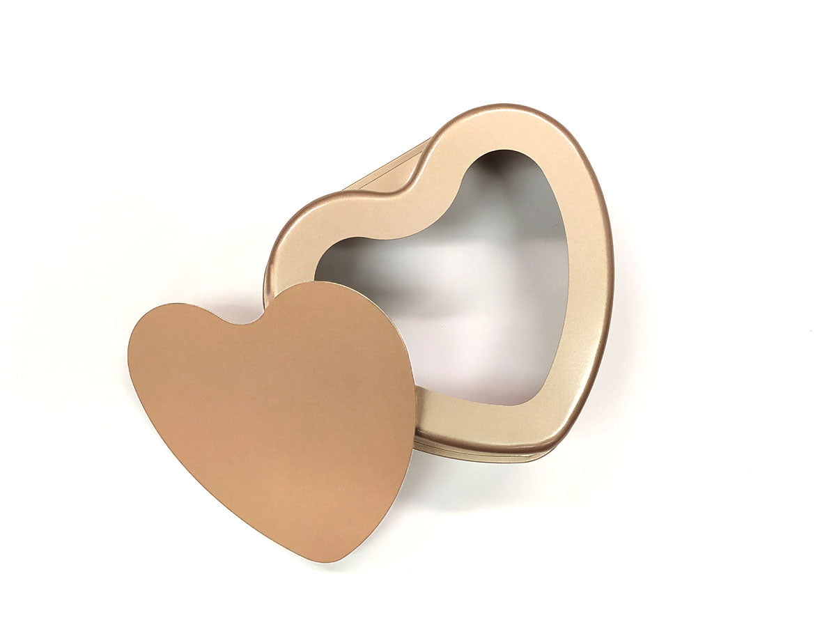 Webake 6 Inch Heart Carbon Steel Removable Bottom Mini Tart Pans