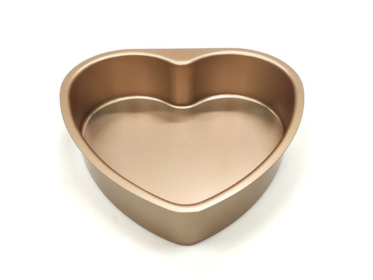 Webake 8 Inch Heart Steel Removable Bottom Mini Heart Shaped Tart Pan