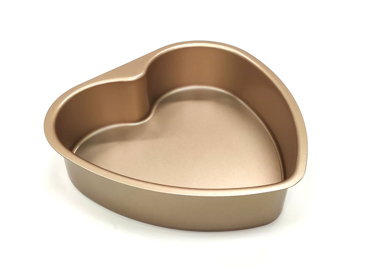 Webake 8 Inch Heart Steel Removable Bottom Mini Heart Shaped Tart Pan