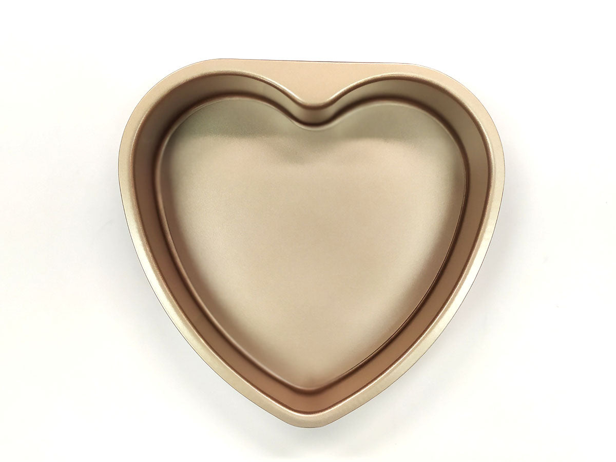 Webake 8 Inch Heart Steel Removable Bottom Mini Heart Shaped Tart Pan