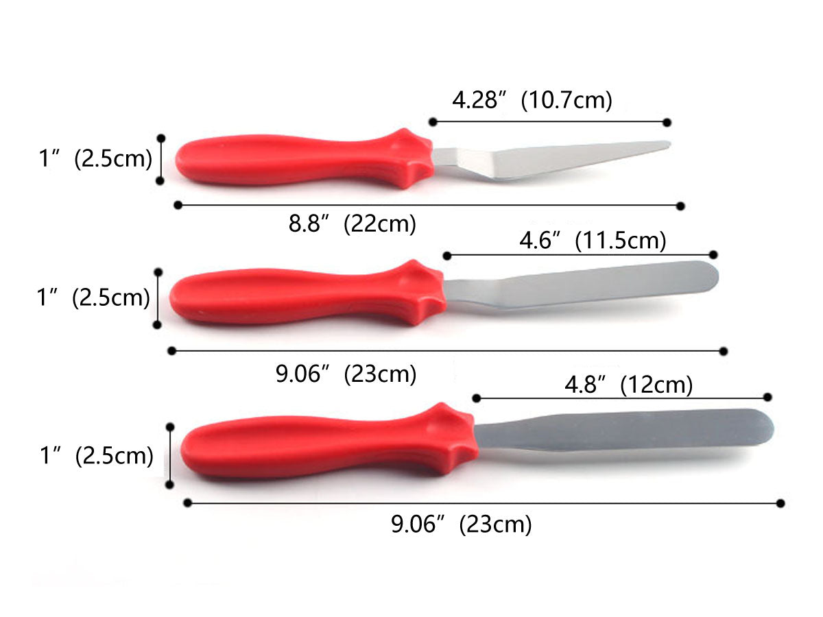 Webake 9 Inch Cake Decorating Stainless Steel Spatula Sets