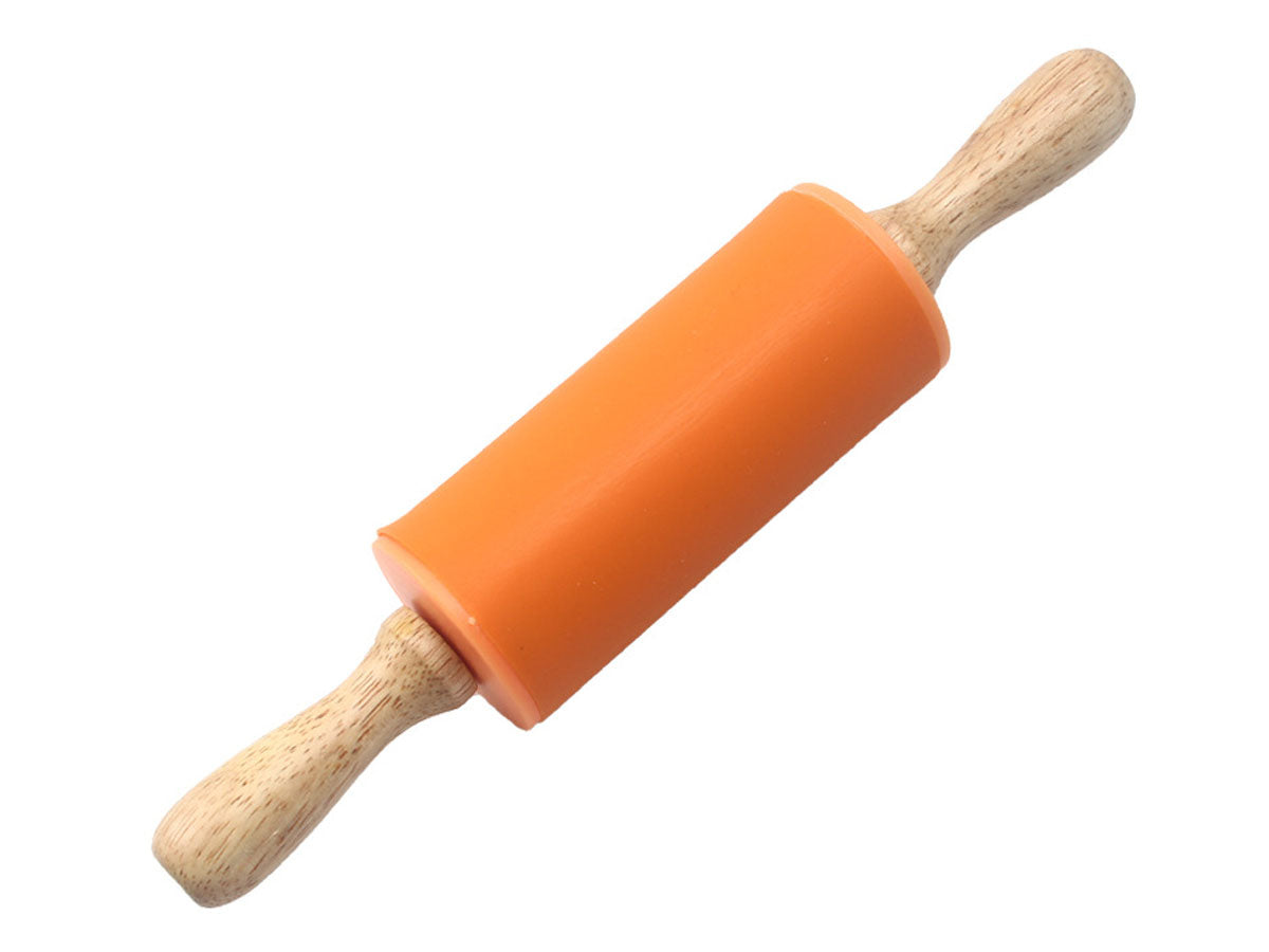 Webake 9 Inch Non Stick Surface Wooden Handle Silicone Rolling Pin