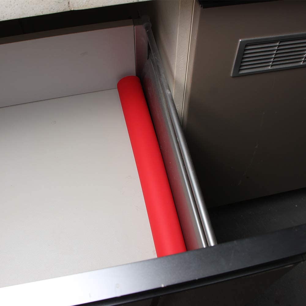 Webake 23.6" x 15.7" nonstick heat resistant countertop large pastry silicone mat (Red)