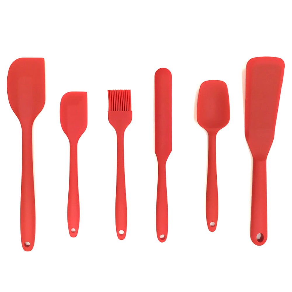 Food Grade Silicone Rubber Spatula Set for Baking. Cooking. and