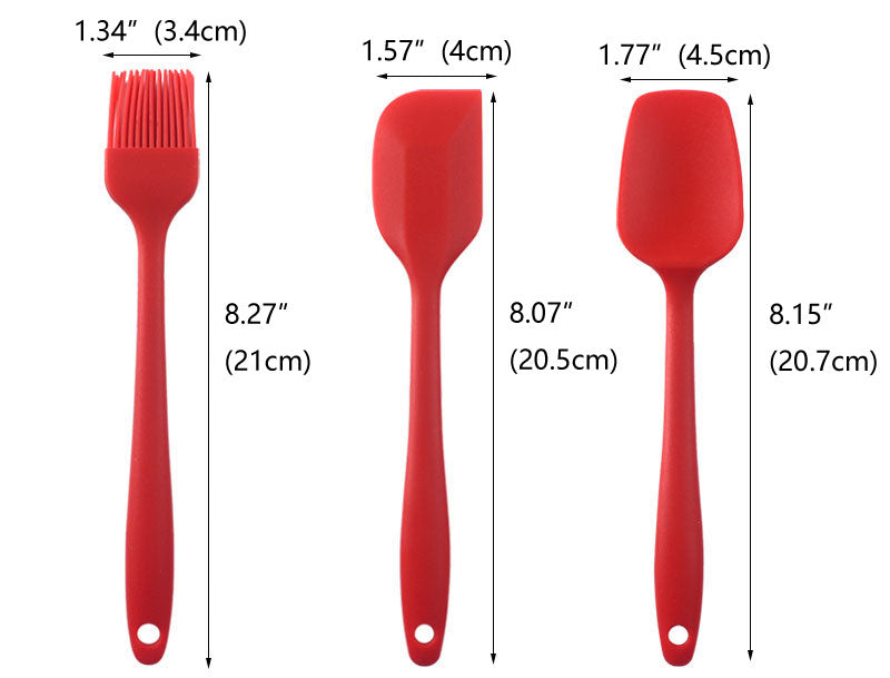 Webake Food Grade Silicone Non Stick Baking Spatula Set