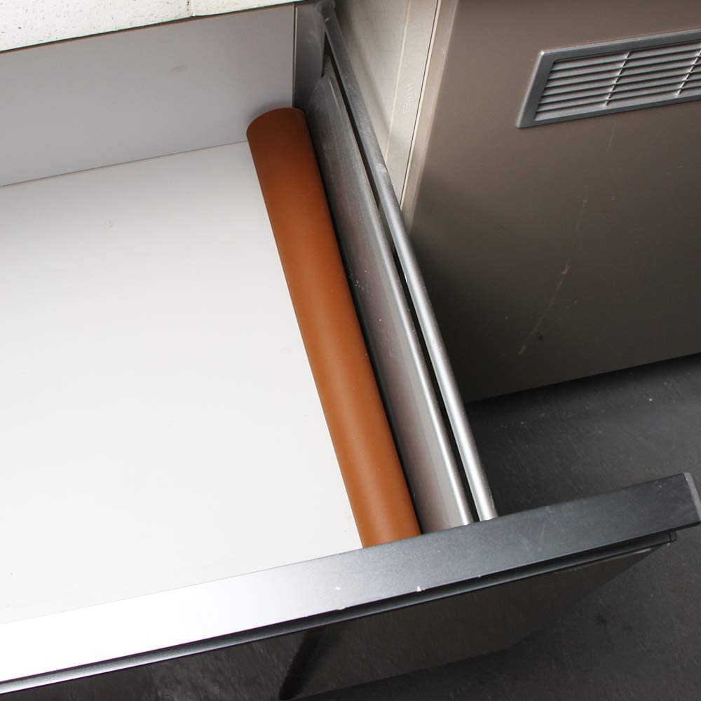 Webake 23.6" x 15.7" nonstick heat resistant countertop large pastry silicone mat (Brown)