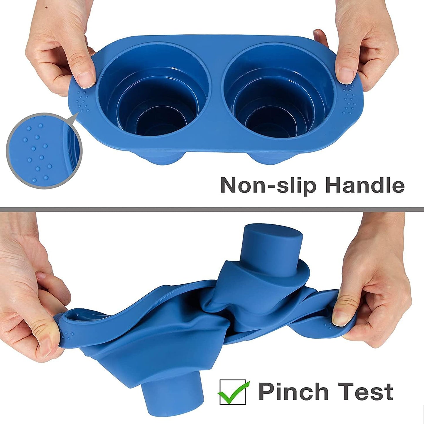 Webake Mini Silicone 3 Tier Small Smash Cake Pan (3.8 Inch Dia,2 Pack)