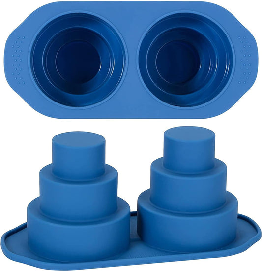 Webake Mini Silicone 3 Tier Small Smash Cake Pan (3.8 Inch Dia,2 Pack)